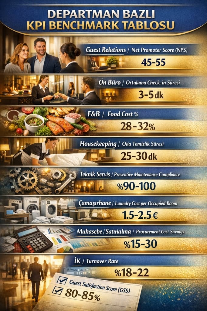 Departman Bazlı KPI Benchmark Tablosu
